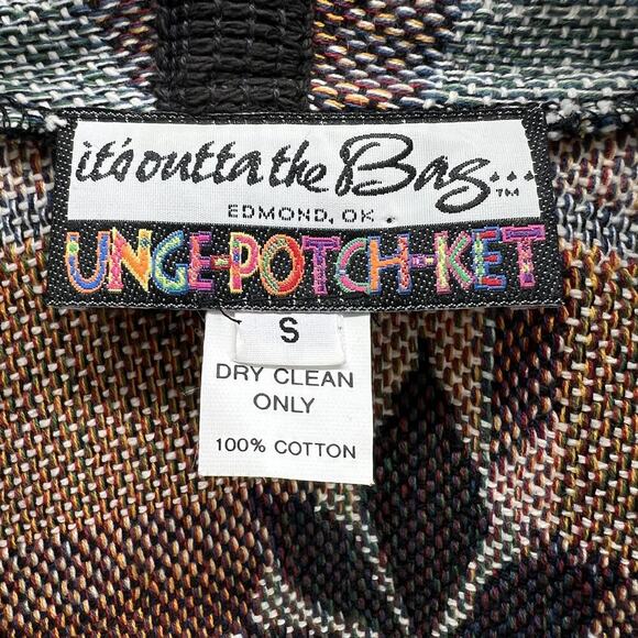 VTG It’s Outta The Bag Unge Potch Ket Aztec Sunflower Western Jacket Women Small - Picture 5 of 9